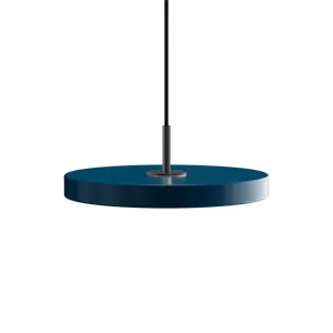 Umage - Asteria pendel m/ sort top - mini - Petrol blue (Ø31 cm)